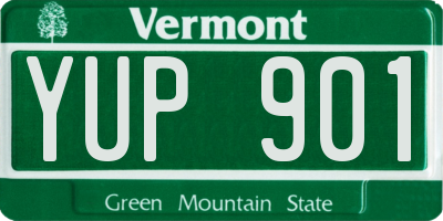 VT license plate YUP901