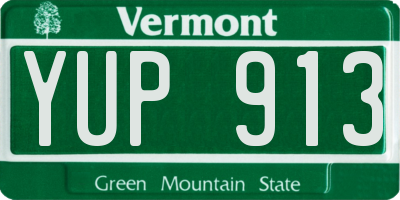 VT license plate YUP913