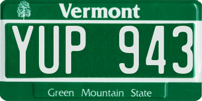 VT license plate YUP943