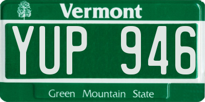 VT license plate YUP946