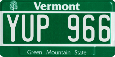 VT license plate YUP966