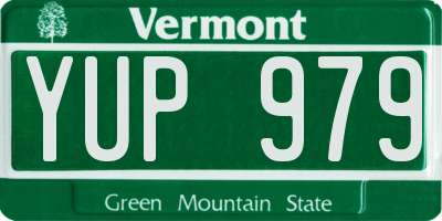 VT license plate YUP979