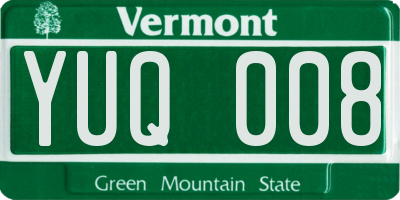 VT license plate YUQ008