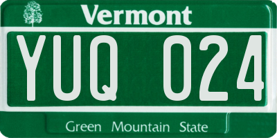 VT license plate YUQ024