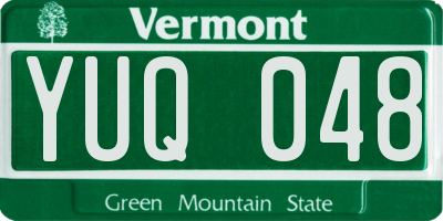 VT license plate YUQ048