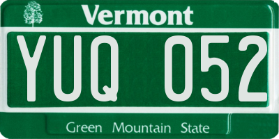 VT license plate YUQ052