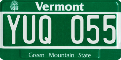 VT license plate YUQ055