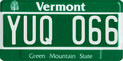 VT license plate YUQ066