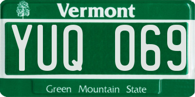 VT license plate YUQ069