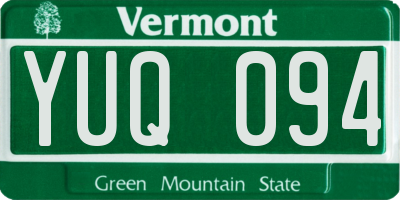VT license plate YUQ094