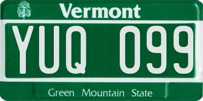 VT license plate YUQ099