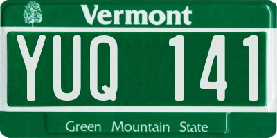 VT license plate YUQ141