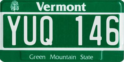 VT license plate YUQ146