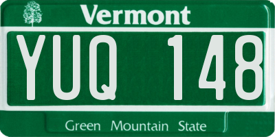 VT license plate YUQ148