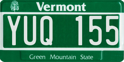 VT license plate YUQ155