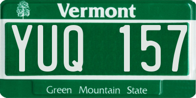 VT license plate YUQ157