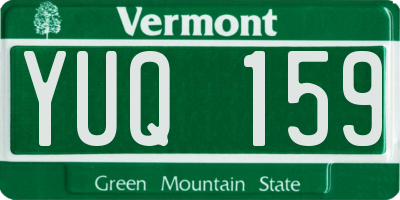 VT license plate YUQ159