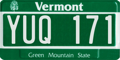 VT license plate YUQ171
