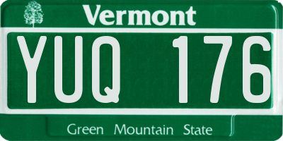 VT license plate YUQ176