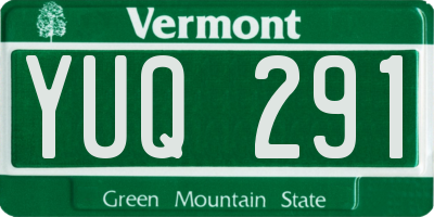 VT license plate YUQ291