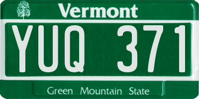 VT license plate YUQ371
