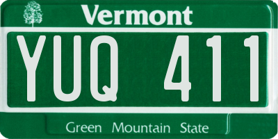 VT license plate YUQ411
