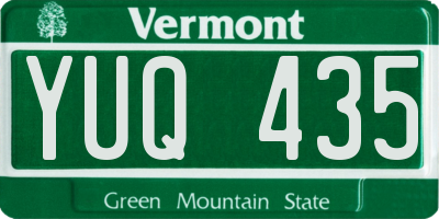 VT license plate YUQ435
