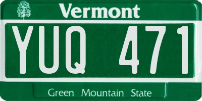 VT license plate YUQ471
