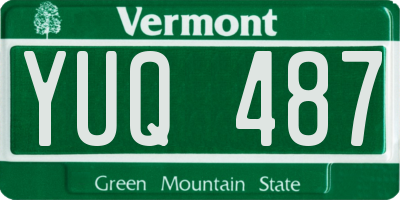 VT license plate YUQ487