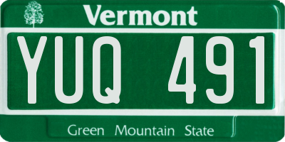 VT license plate YUQ491