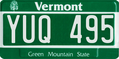 VT license plate YUQ495