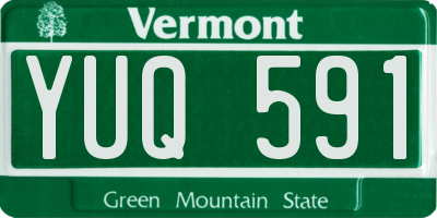 VT license plate YUQ591