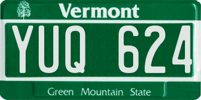 VT license plate YUQ624
