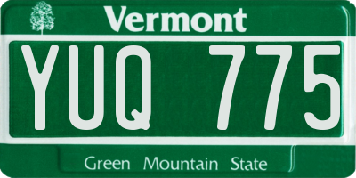 VT license plate YUQ775