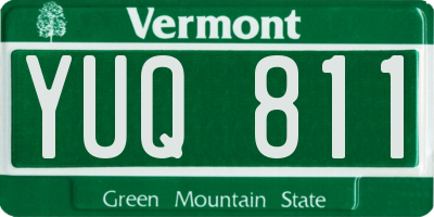 VT license plate YUQ811