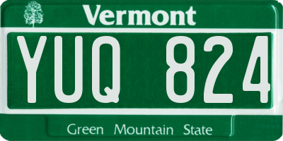 VT license plate YUQ824