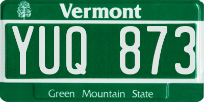 VT license plate YUQ873