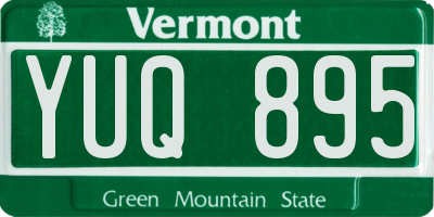 VT license plate YUQ895