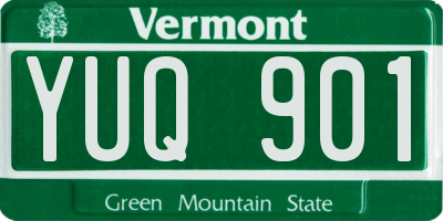 VT license plate YUQ901