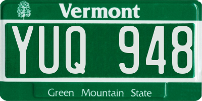 VT license plate YUQ948