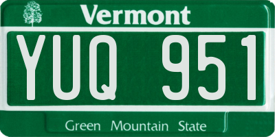 VT license plate YUQ951