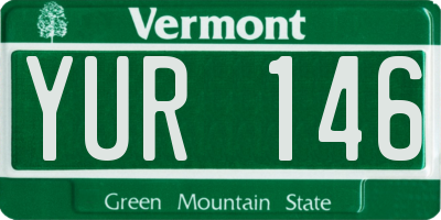 VT license plate YUR146