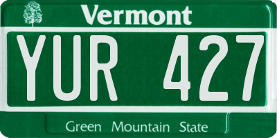 VT license plate YUR427