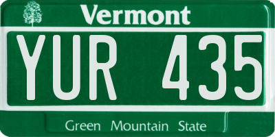VT license plate YUR435