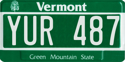 VT license plate YUR487