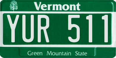 VT license plate YUR511