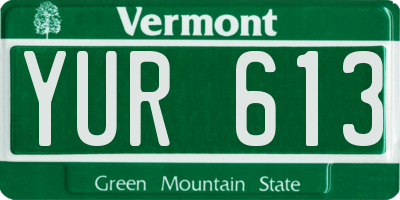 VT license plate YUR613