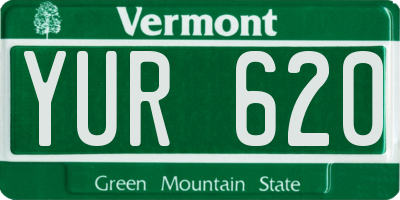 VT license plate YUR620