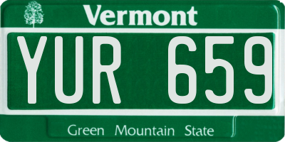 VT license plate YUR659