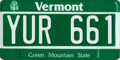 VT license plate YUR661